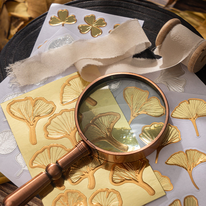 gold foil leaf stickers for scrapbooking