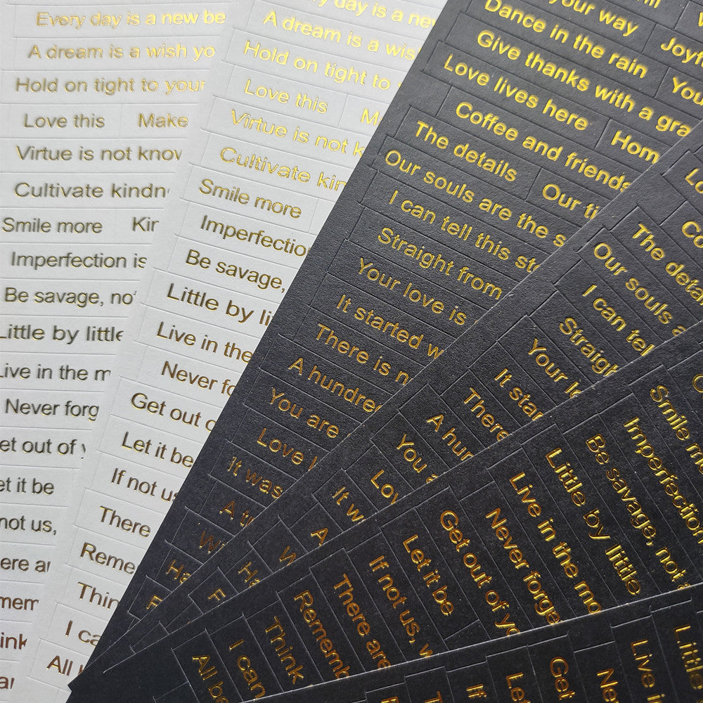 2370 Pcs Word Stickers for Journaling 40 Sheets Quote Gold Foil