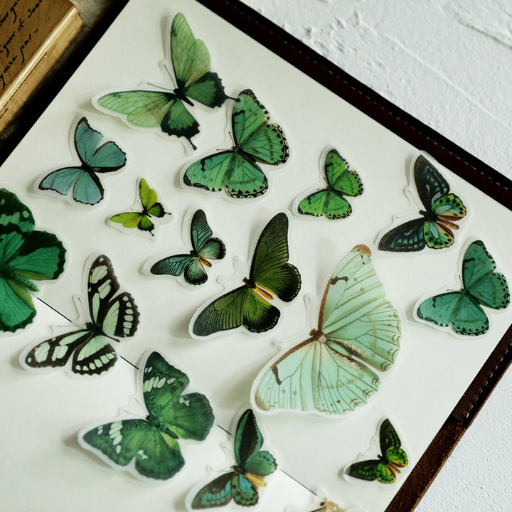 green butterfly stickers