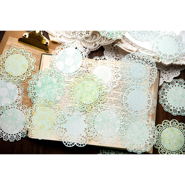 green lace paper for art journal