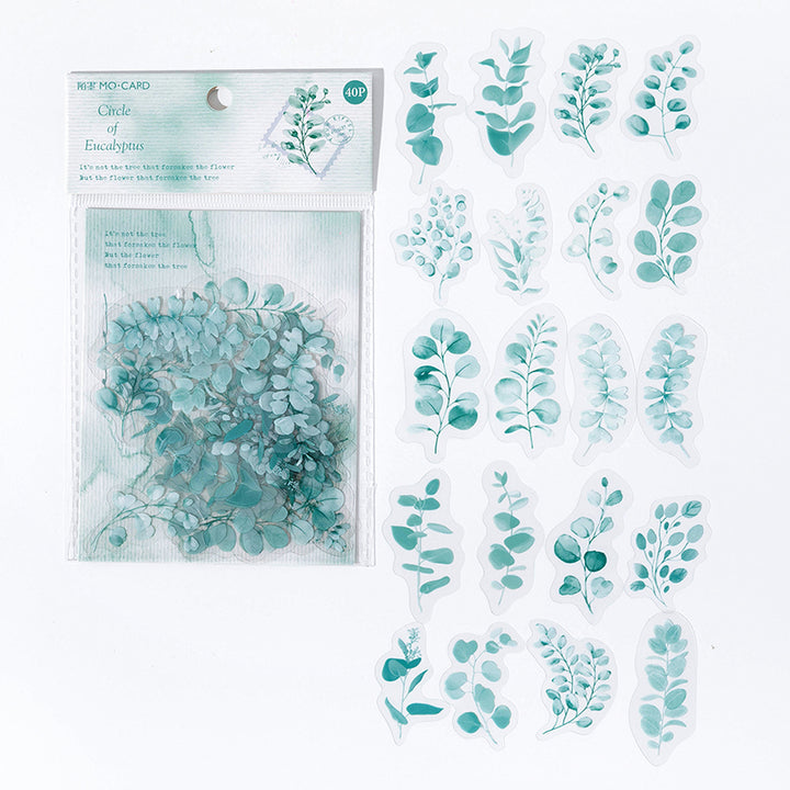 green leaf stickers for scrapbooking