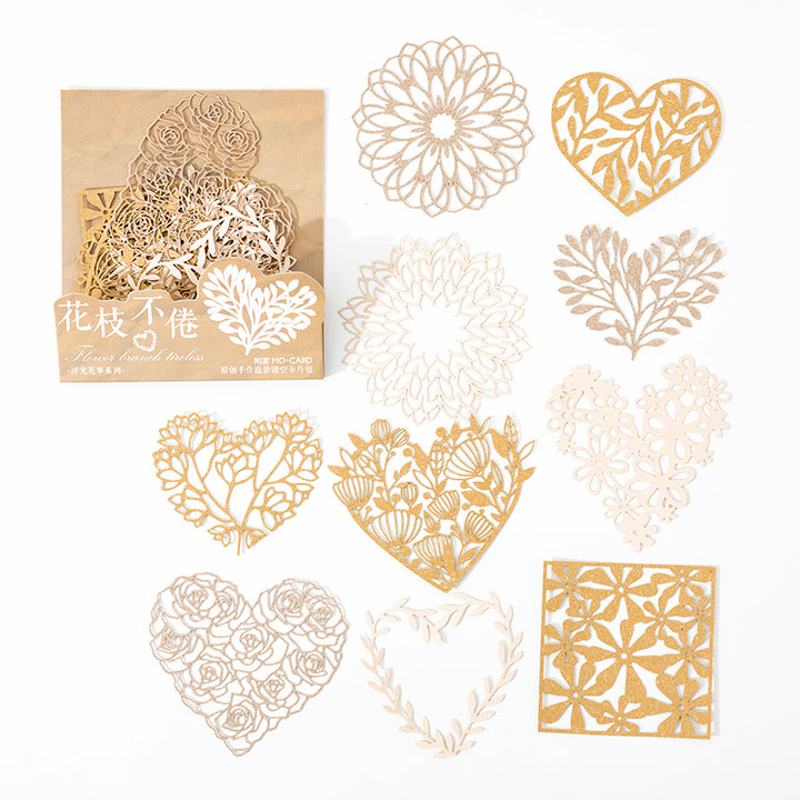 flower die cut paper