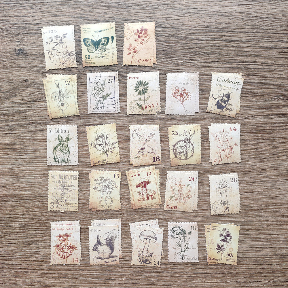 Vintage Stamp Stickers for Scrapbooking and Art Journal – ViVi Stationery