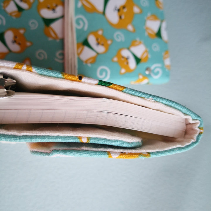 fabric binder and notebook
