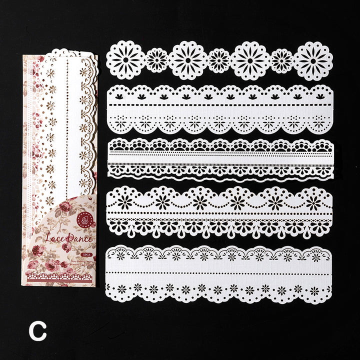 lace strip die cut papers