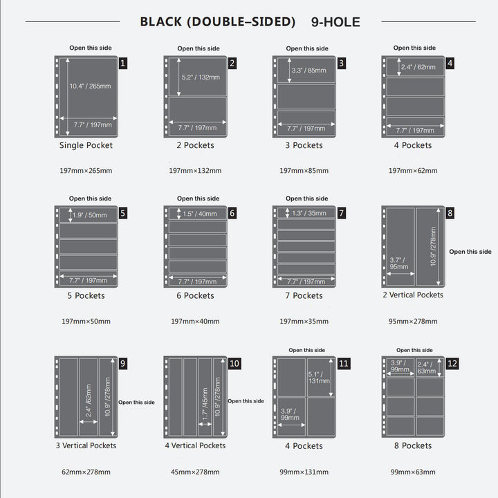 scrapbook organize sheet size