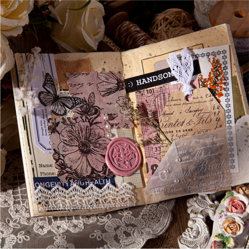 Vintage Scrapbook Paper Pack with Vellum Paper& Light Weight Paper – ViVi  Stationery