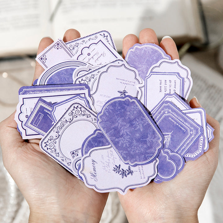 vintage purple label stickers