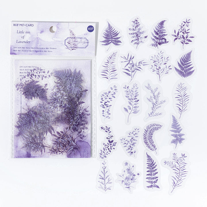 purple plant sticker for scrapbook