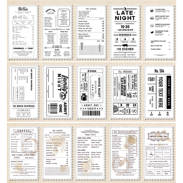 ticket scrapbook paper detail designs