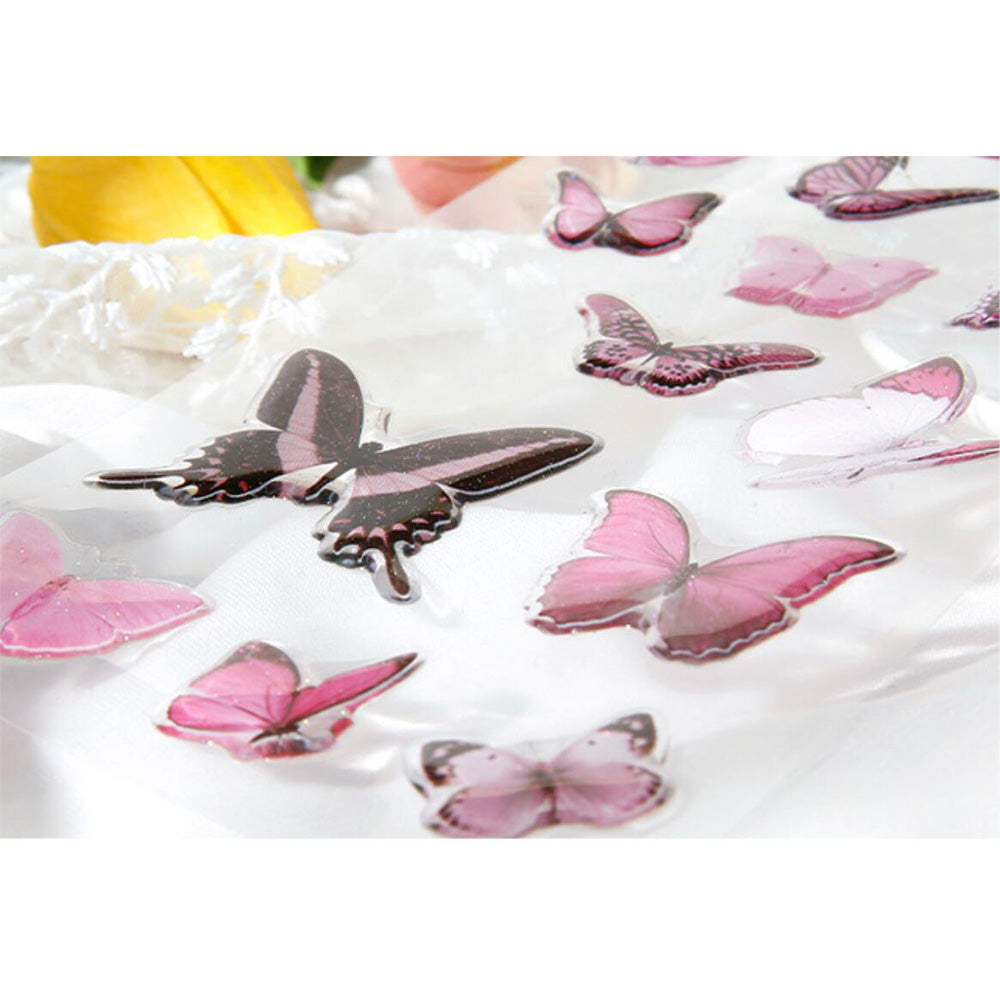 Moore Crystal Epoxy Resin Butterfly Stickers for Scrapbook and