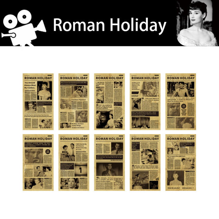roman holiday movie scrapbook paper