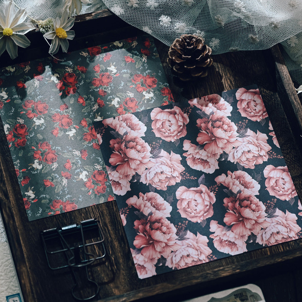 JU Vintage Flower Scrapbook Paper Pad – ViVi Stationery