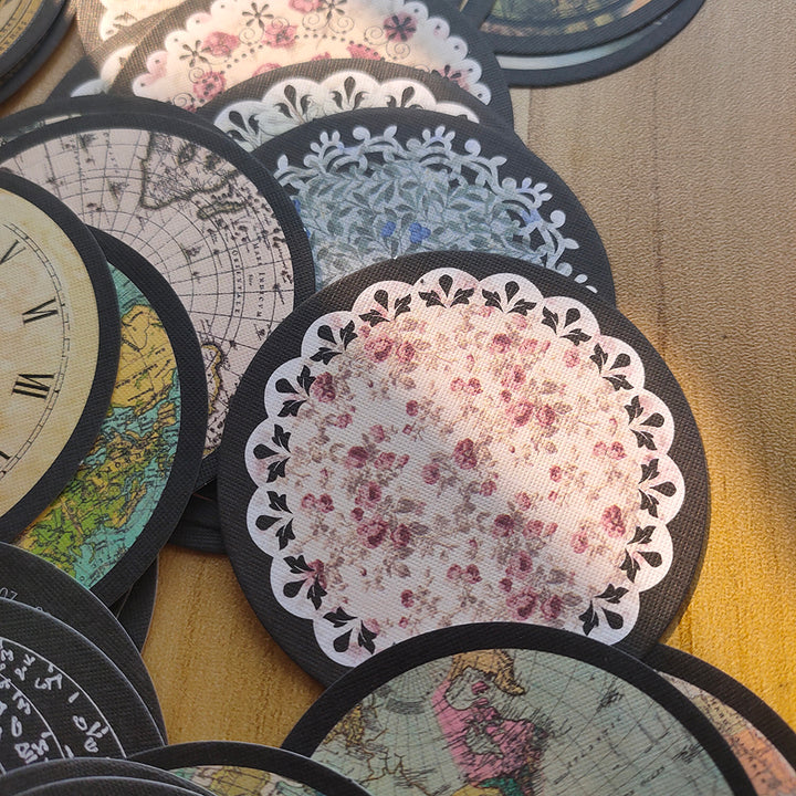 round flower decorative paper for scrapbooking