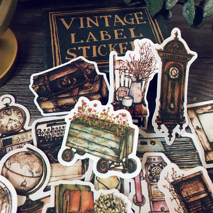 Vintage Furniture Theme Decorative Stickers for Scrapbooking and