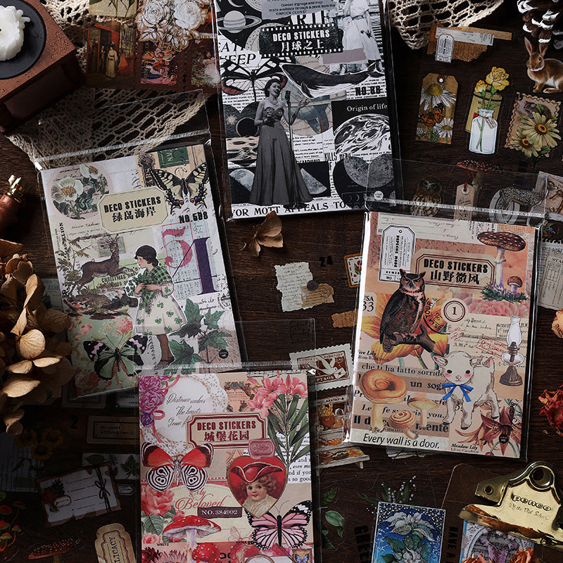Vintage Sticker Books for Scrapbooking, Junk Journal and Collage Journal –  ViVi Stationery