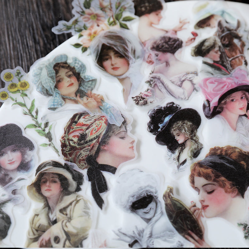 Vintage Women Stickers 56PCS for Scrapbook and Junk Journal – ViVi ...