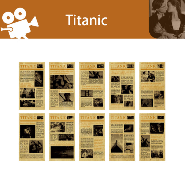 Titanic movie scrapbook papers