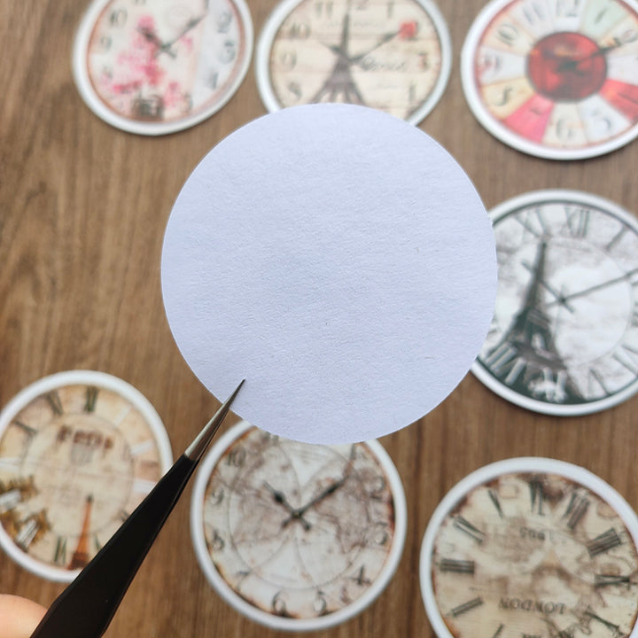 retro decorative clock face sticker for junk journal