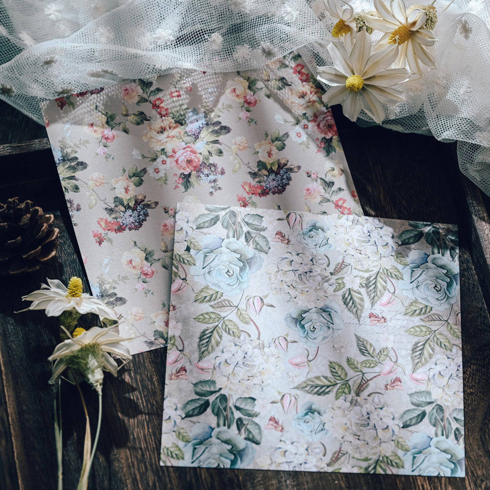 JU Vintage Flower Scrapbook Paper Pad – ViVi Stationery