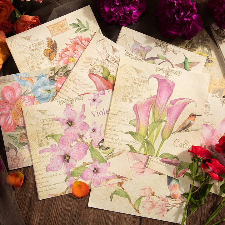 vintage flower scrapbook papers