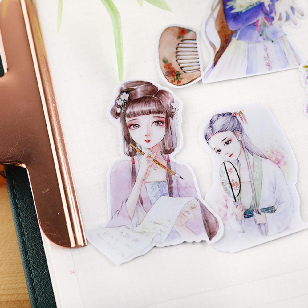 Ancient Asian Beauty Girl Stickers for Scrapbooking and Art Journal – ViVi  Stationery