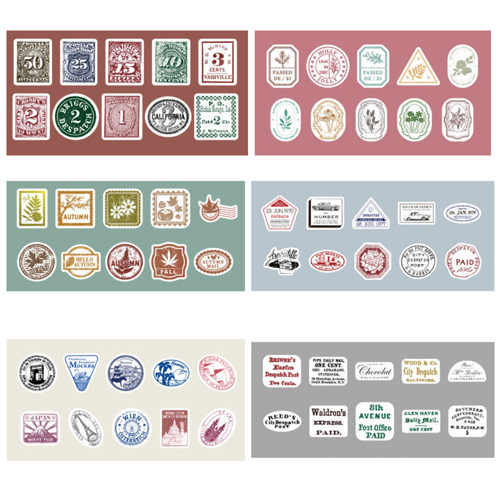 retro label sticker designs