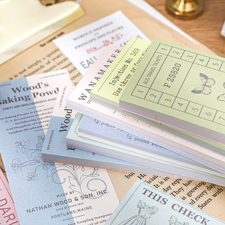 Memо Paper Vintage Memo Paper 60PCS for Scrapbook and Junk Journal – ViVi Stationery
