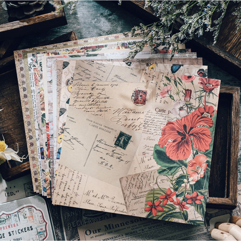 JU Vintage Nature Scrapbook Paper Pad – ViVi Stationery