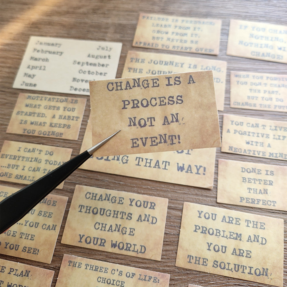 How to make vintage quotes stickers for journal _ DIY phrase stickers at  home 