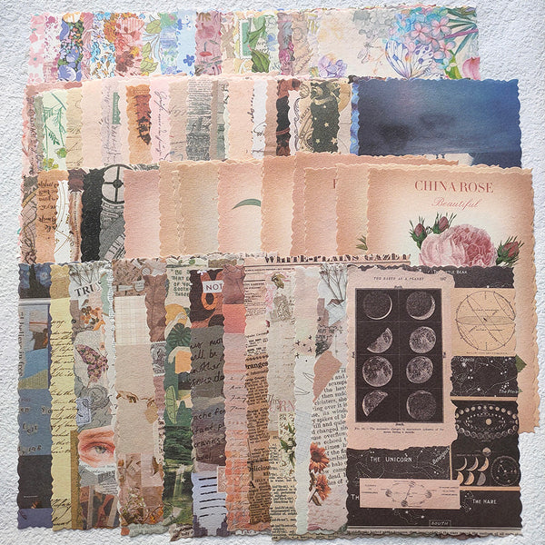vintage scrapbook paper with various theme