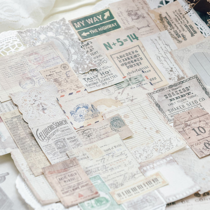 vintage coffee stain stickers for scrapbook