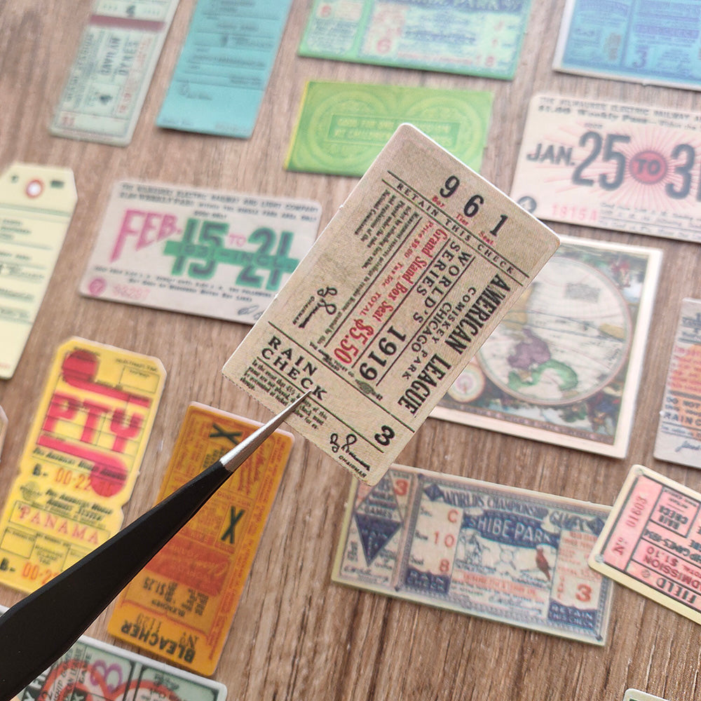 Ticketing Sticker Vintage Style Decorative Ticket Stickers – ViVi Stationery
