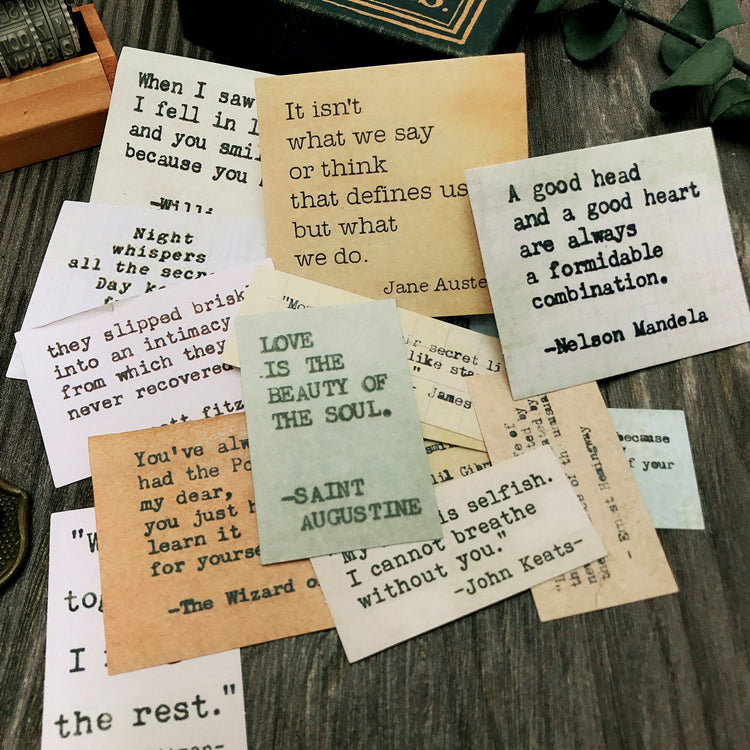 Vintage Translucent Quote Stickers for Junk Journal and Scrapbooking – ViVi  Stationery