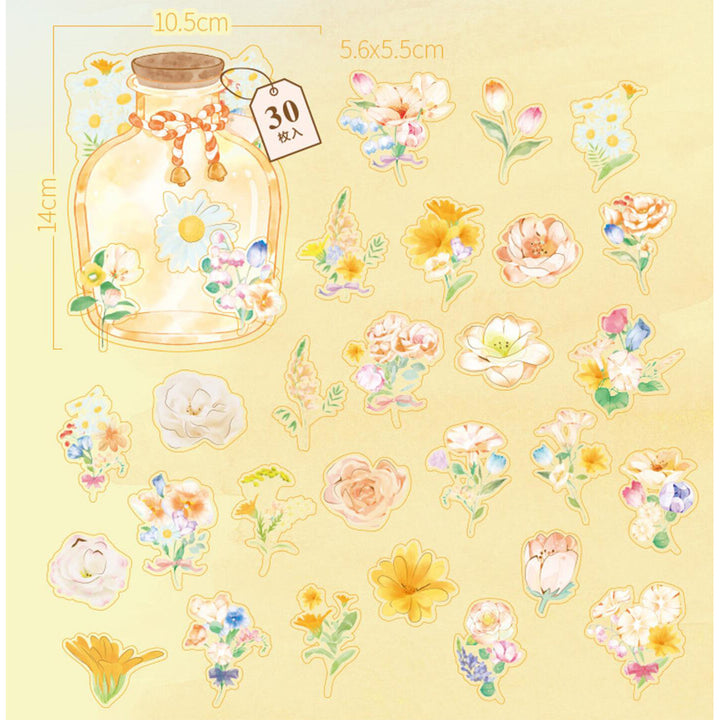 cute yellow flower stickers